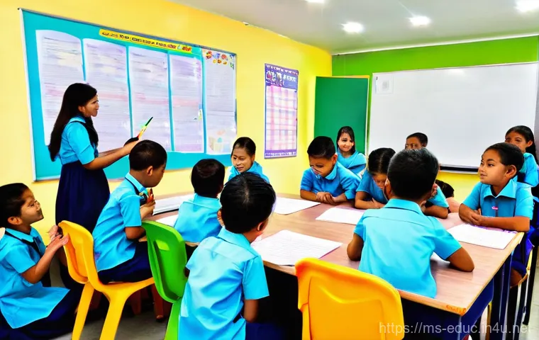 초등교육 트렌드 - **Prompt 1: Collaborative Learning in a Modern Malaysian Classroom**
"A vibrant and inclusive cl...